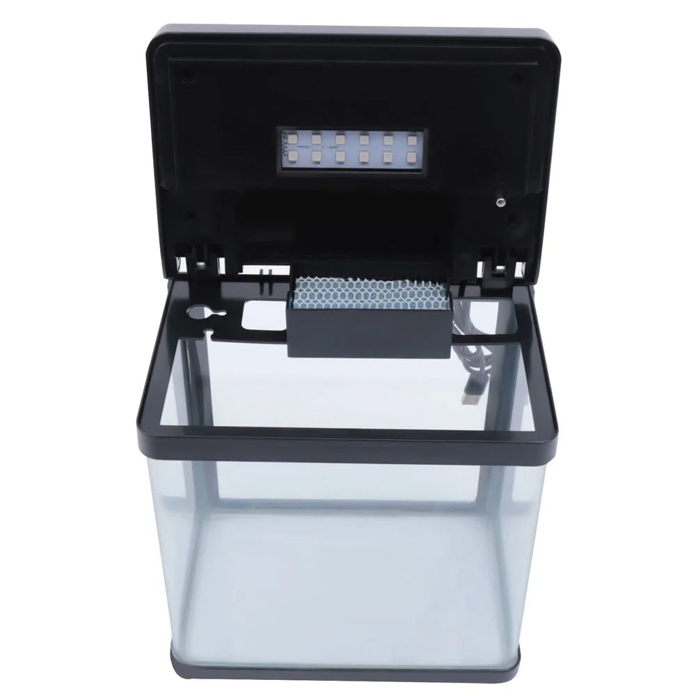 2.5 Gallon Corner Aquarium Starter Kit LED