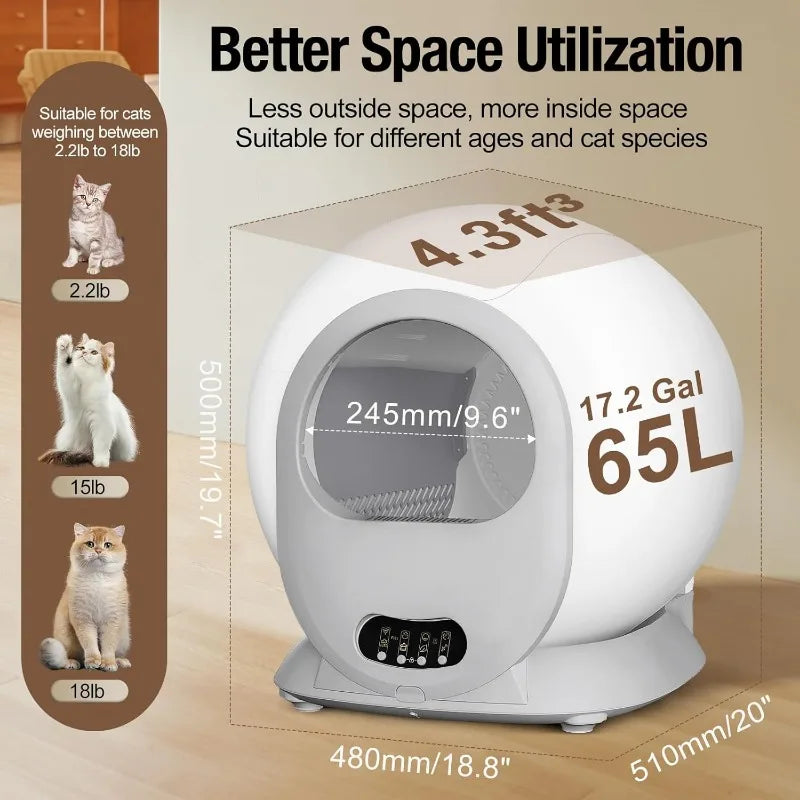 Self Cleaning Litter Box, Odor Removal.