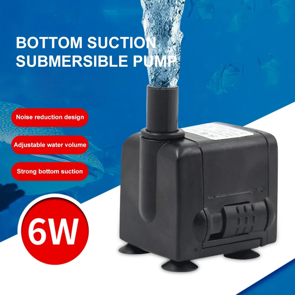 3W/4W/5W/6W Ultra-Quiet Submersible Aquarium Water Pump