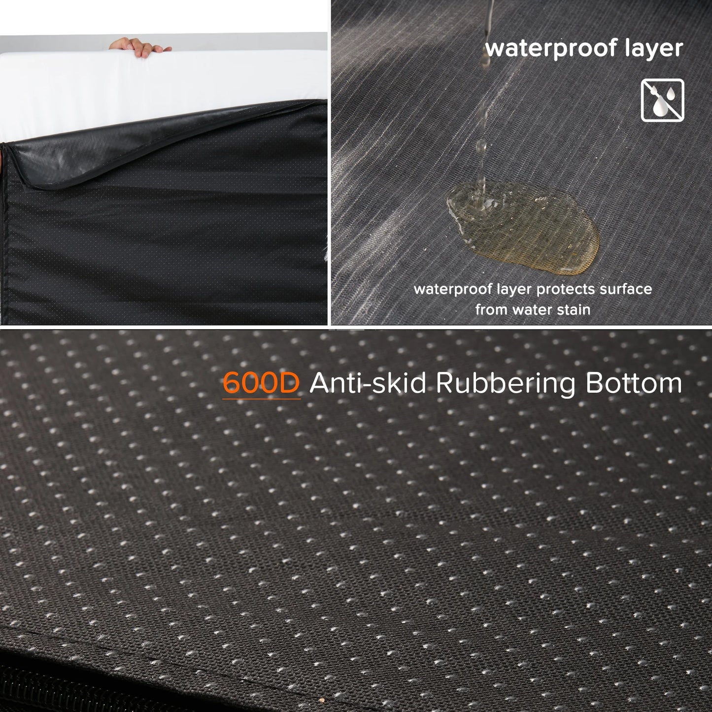 Orthopedic Dog Bed Kennel Memory Foam Waterproof Pet Bed with Removable Washable Cover Nonskid Bottom Joint Relief