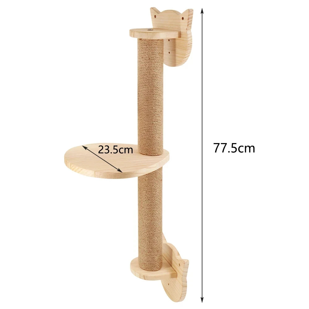 Cat Tree Wall Mounted Climbing Shelves with Ladder.