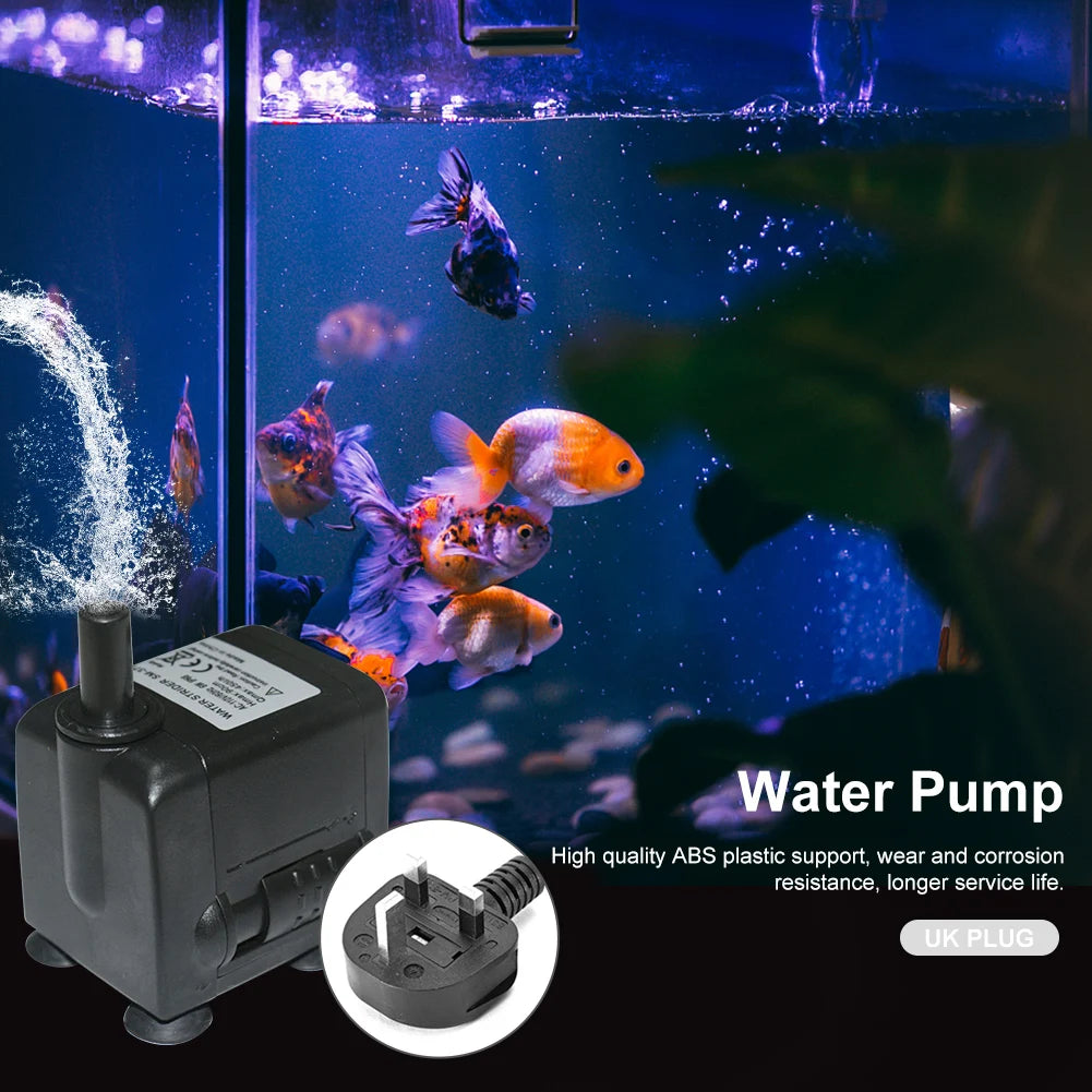 3W/4W/5W/6W Ultra-Quiet Submersible Aquarium Water Pump