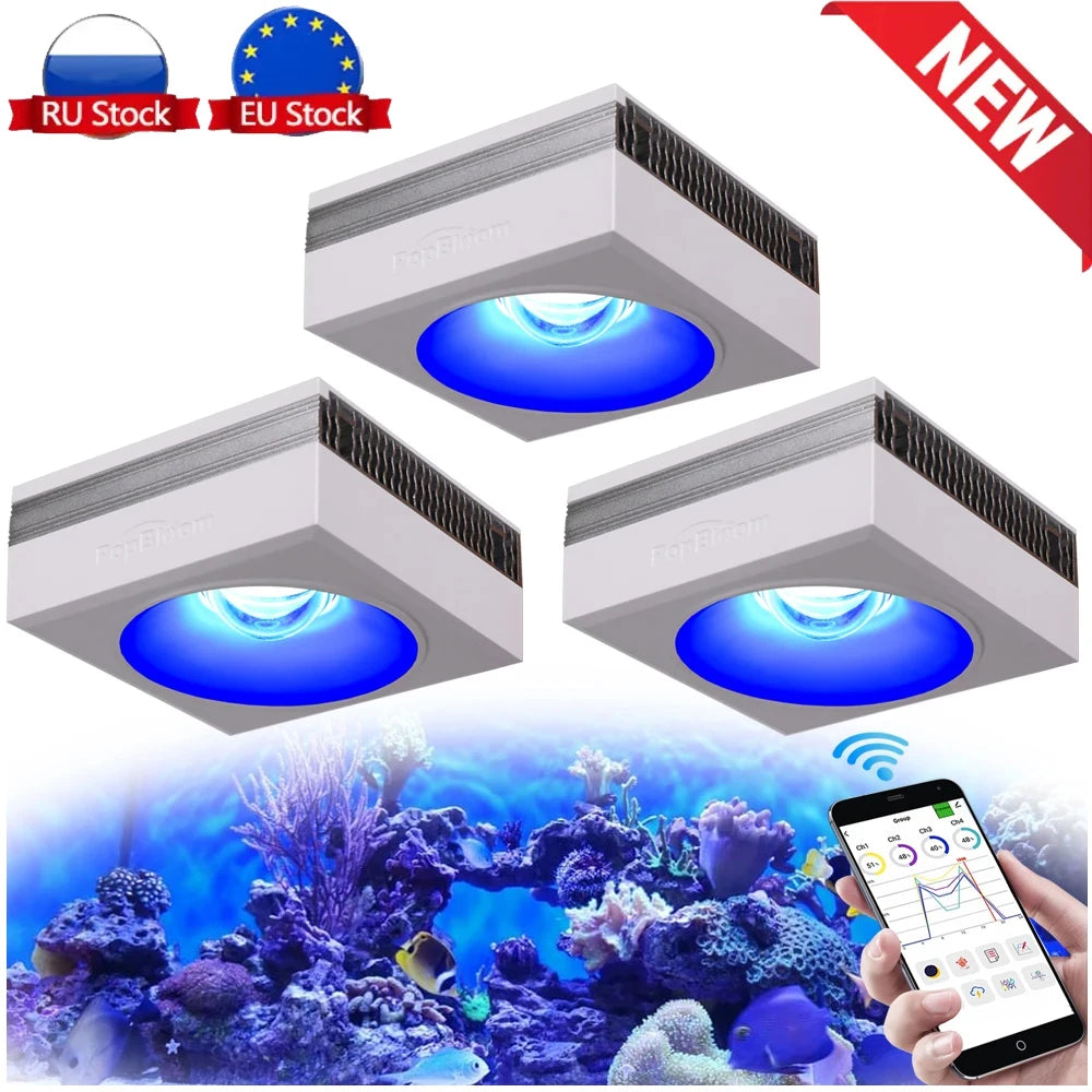 RL90 WiFi Aquarium LED Lighting 100W, Marine Tank.