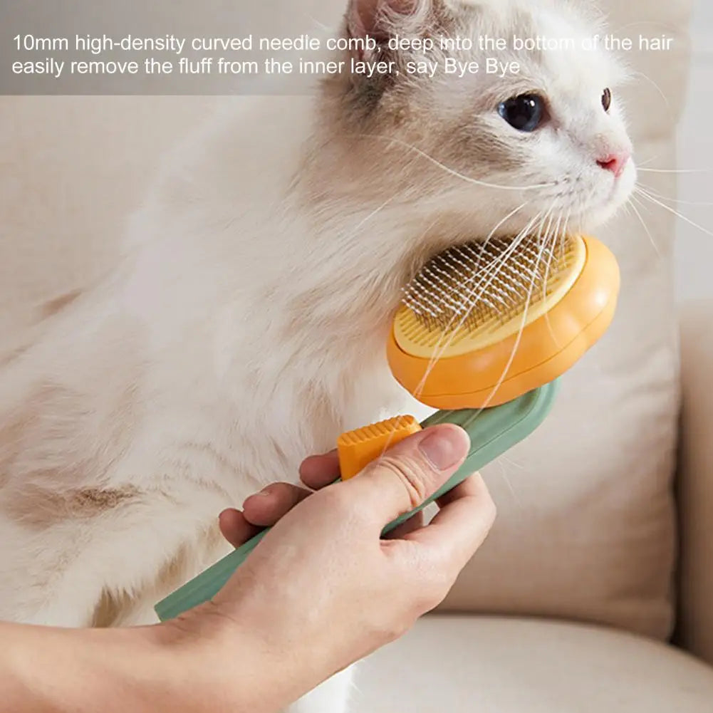Pet Comb One-click Cleaning Button Hair Removal