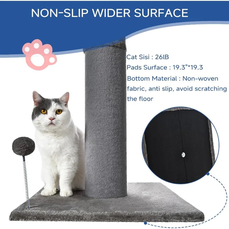Cat Scratching Post With Replacable Toys and Sturdy Base.