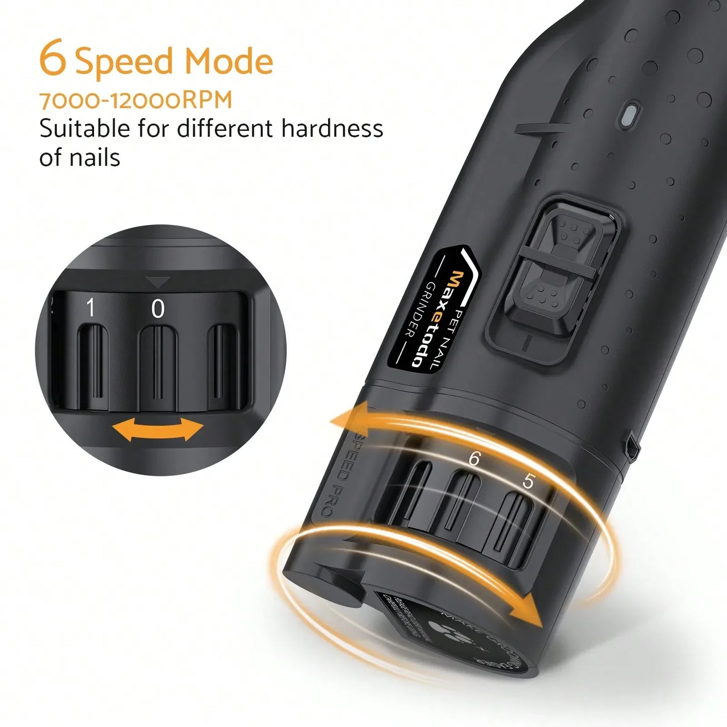 Pet Dog Nail Grinders Quiet 6 Speed
