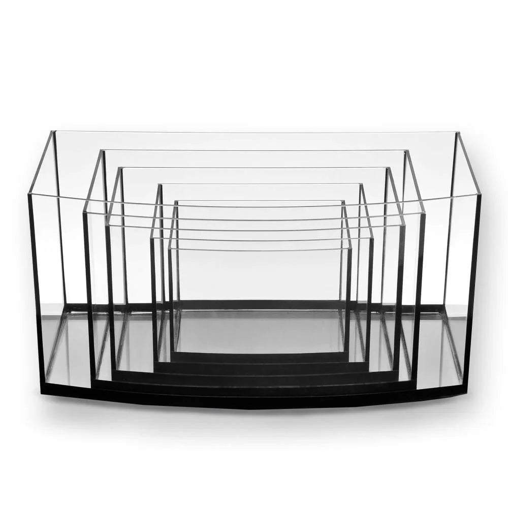 Bowfront Glass Aquarium 3.5 Gallon Tank Curved Front
