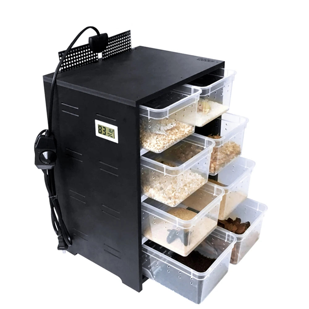 Multi-Layer Reptile Breeding Cabinet with 13W Heating Pad
