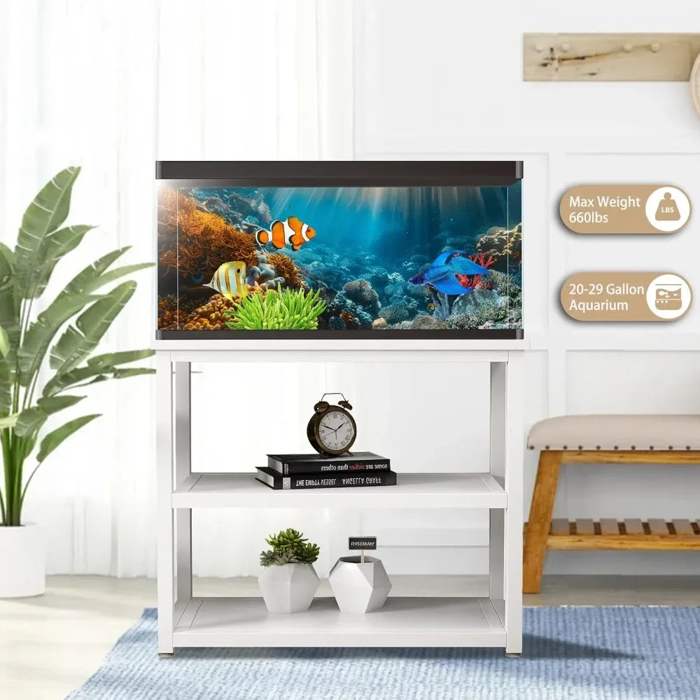 Tank Stand, 20-29 Gallon Fish Metal Aquarium