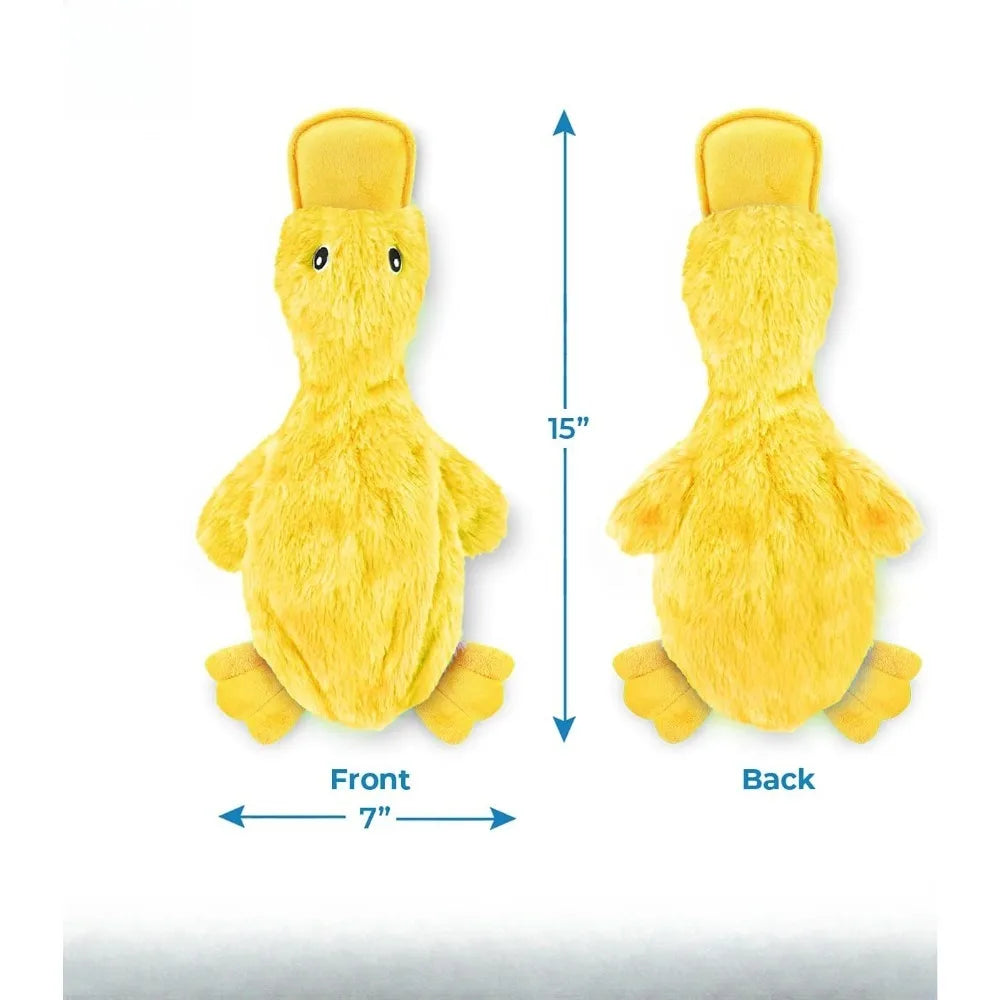 Dog Toy No Stuffing Duck with Soft Squeaker