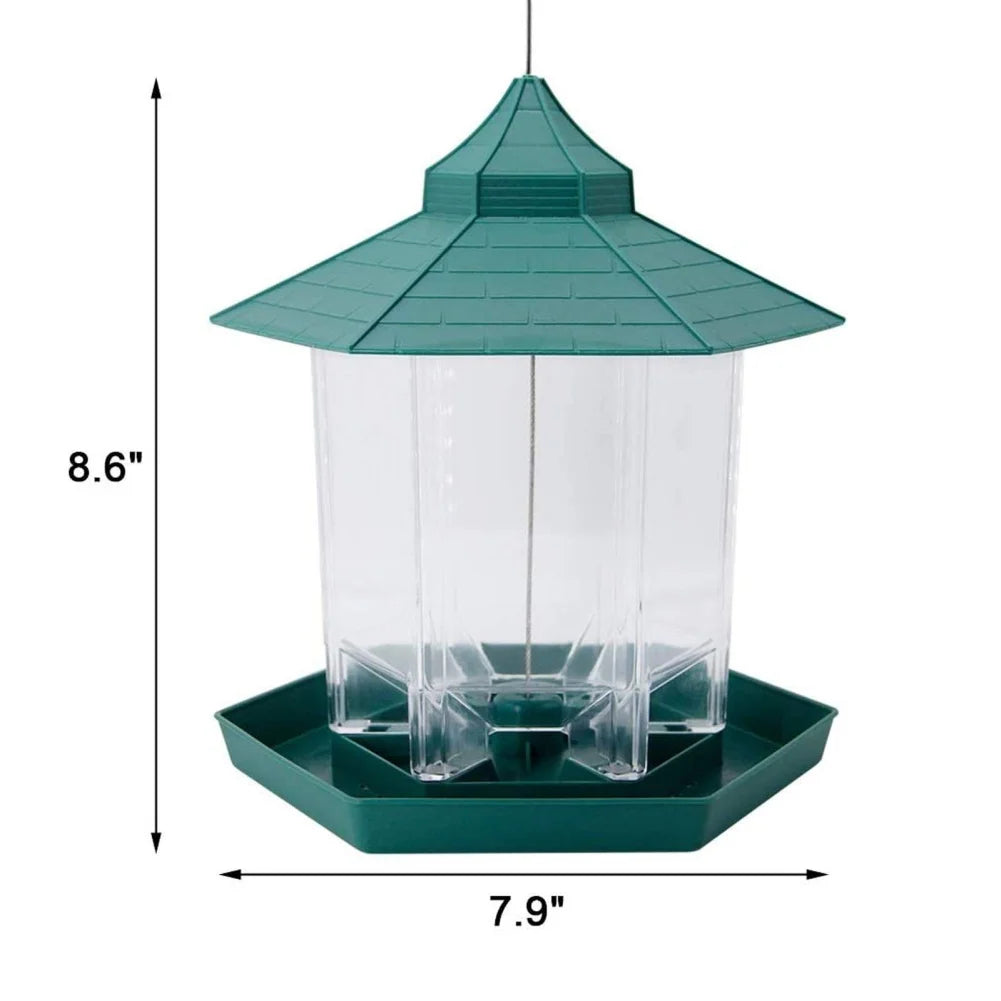 Wild Bird Hangable Feeder Outdoor Container With Rope