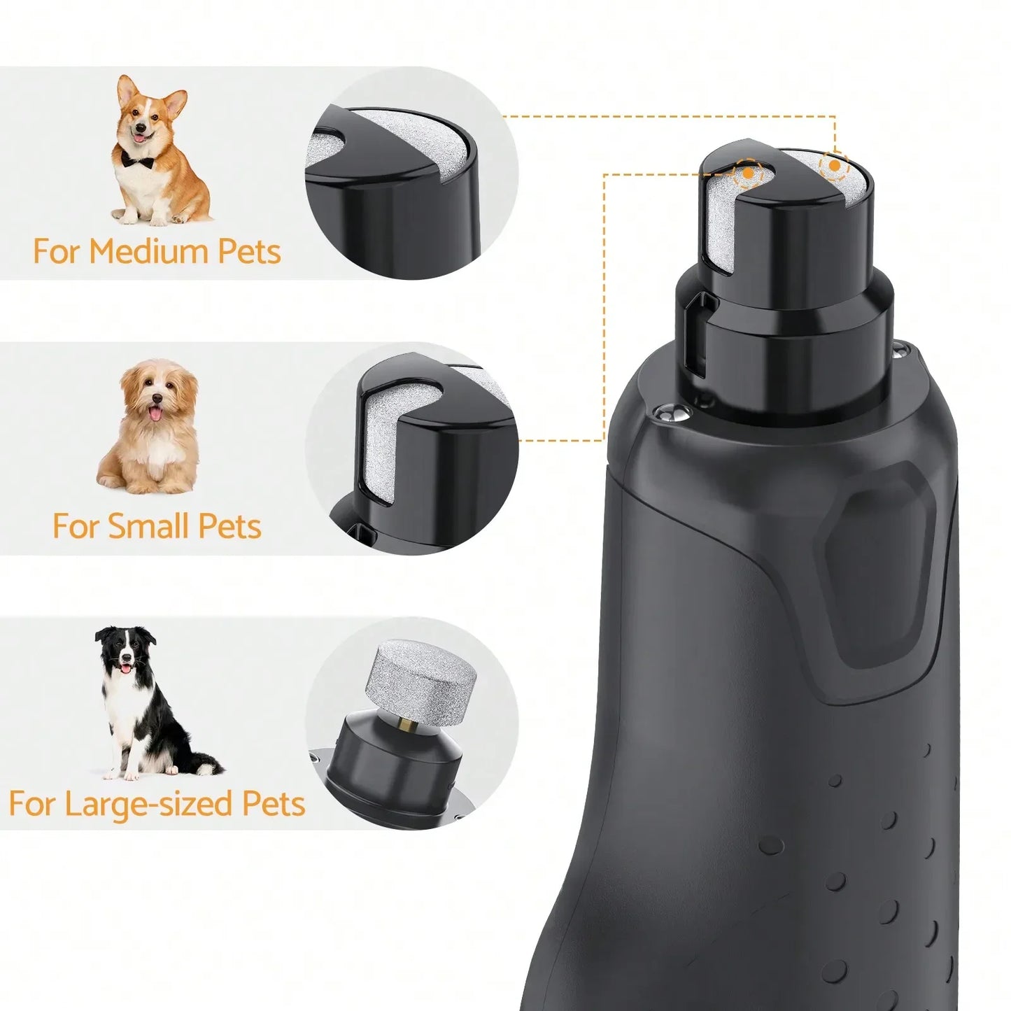 Pet Dog Nail Grinders Quiet 6 Speed