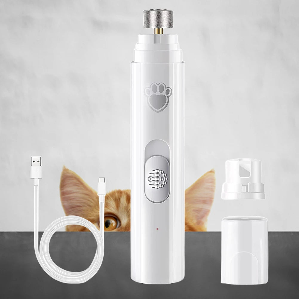 Electric Dog Nail Grinder USB Rechargeable LED