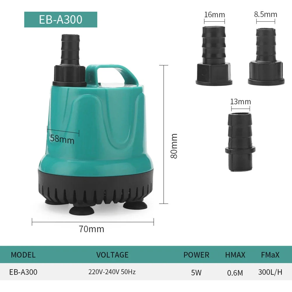 3W/4W/5W/6W Ultra-Quiet Submersible Aquarium Water Pump