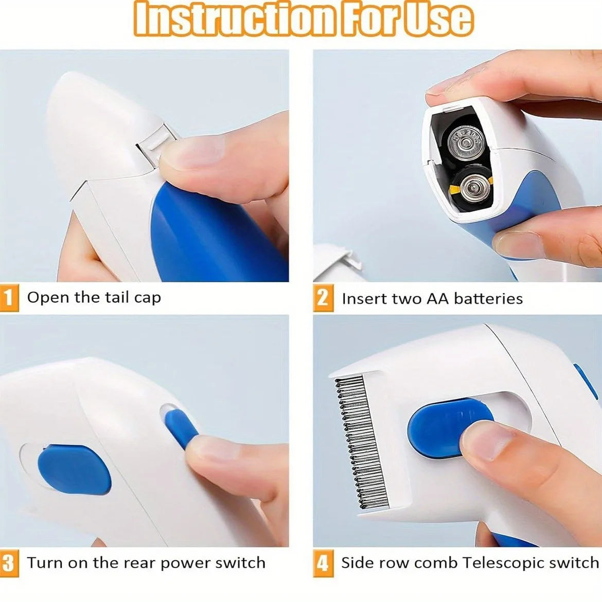 Flea Doctor Electric Comb. Removes fleas and eggs.