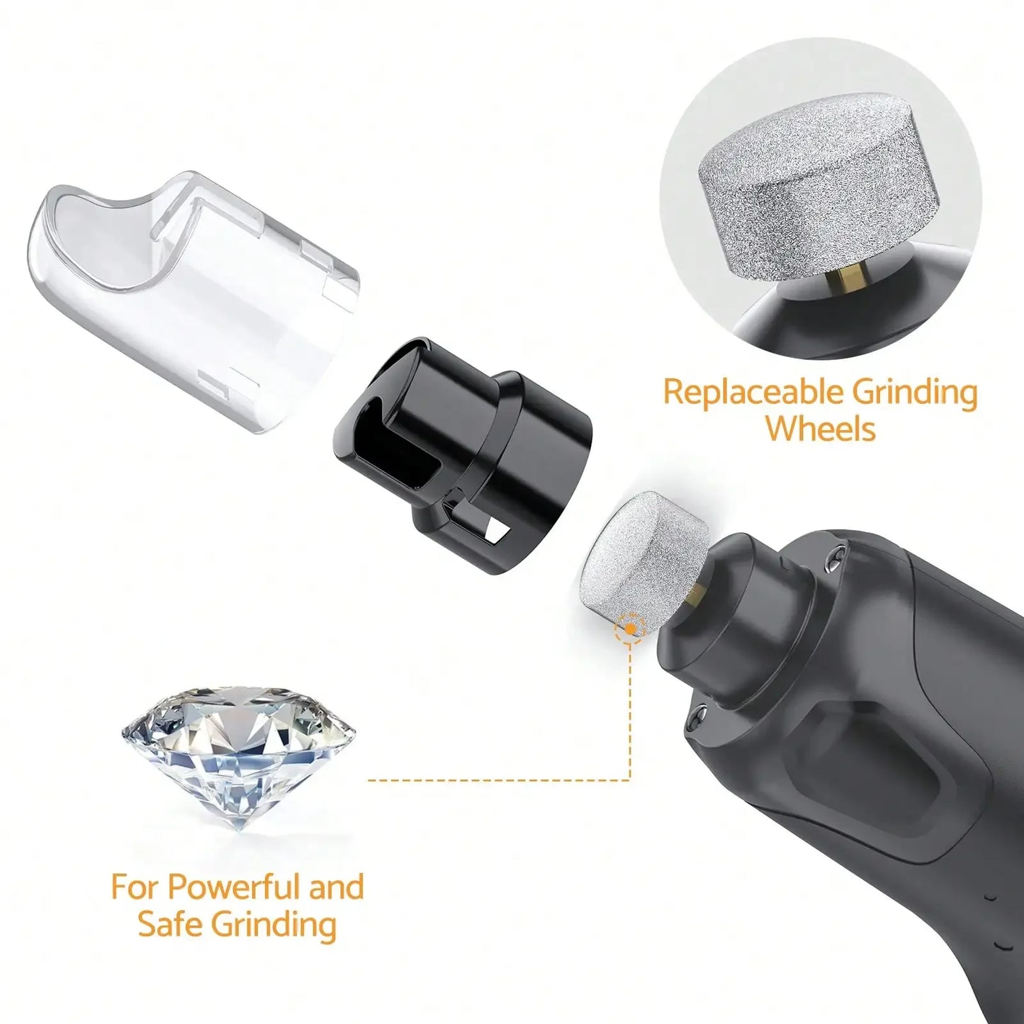Pet Dog Nail Grinders Quiet 6 Speed