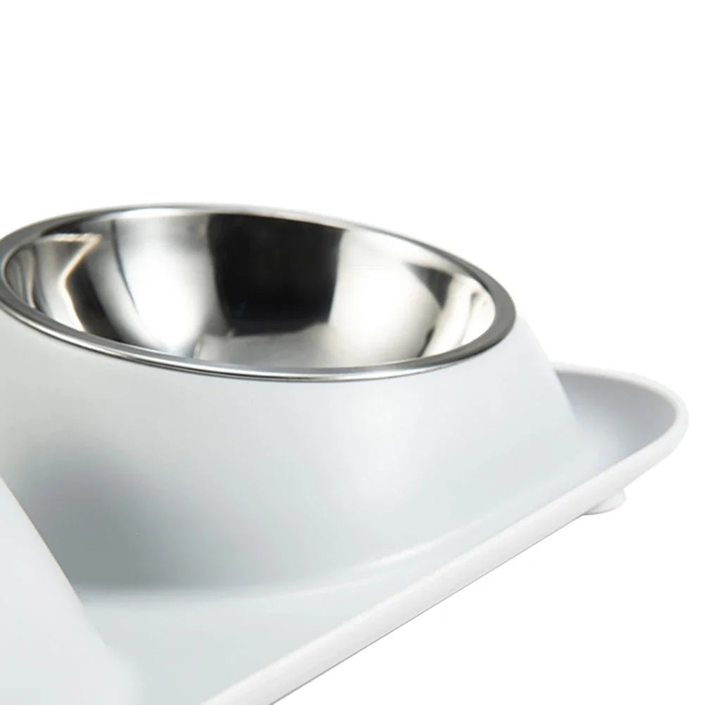 Stainless Steel Cat Dog Bowl Double Container