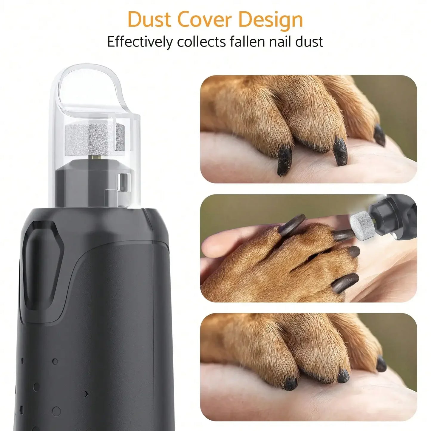 Pet Dog Nail Grinders Quiet 6 Speed