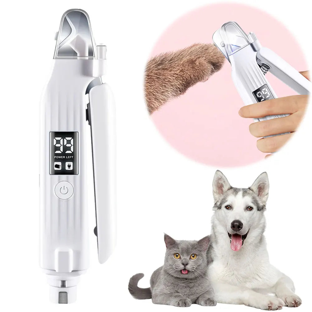 2 in 1 Electric Pet Nail Trimmer Quiet