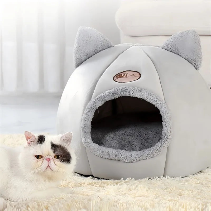 Pet bed with ears. Comfortable, Soft. Machine Washable