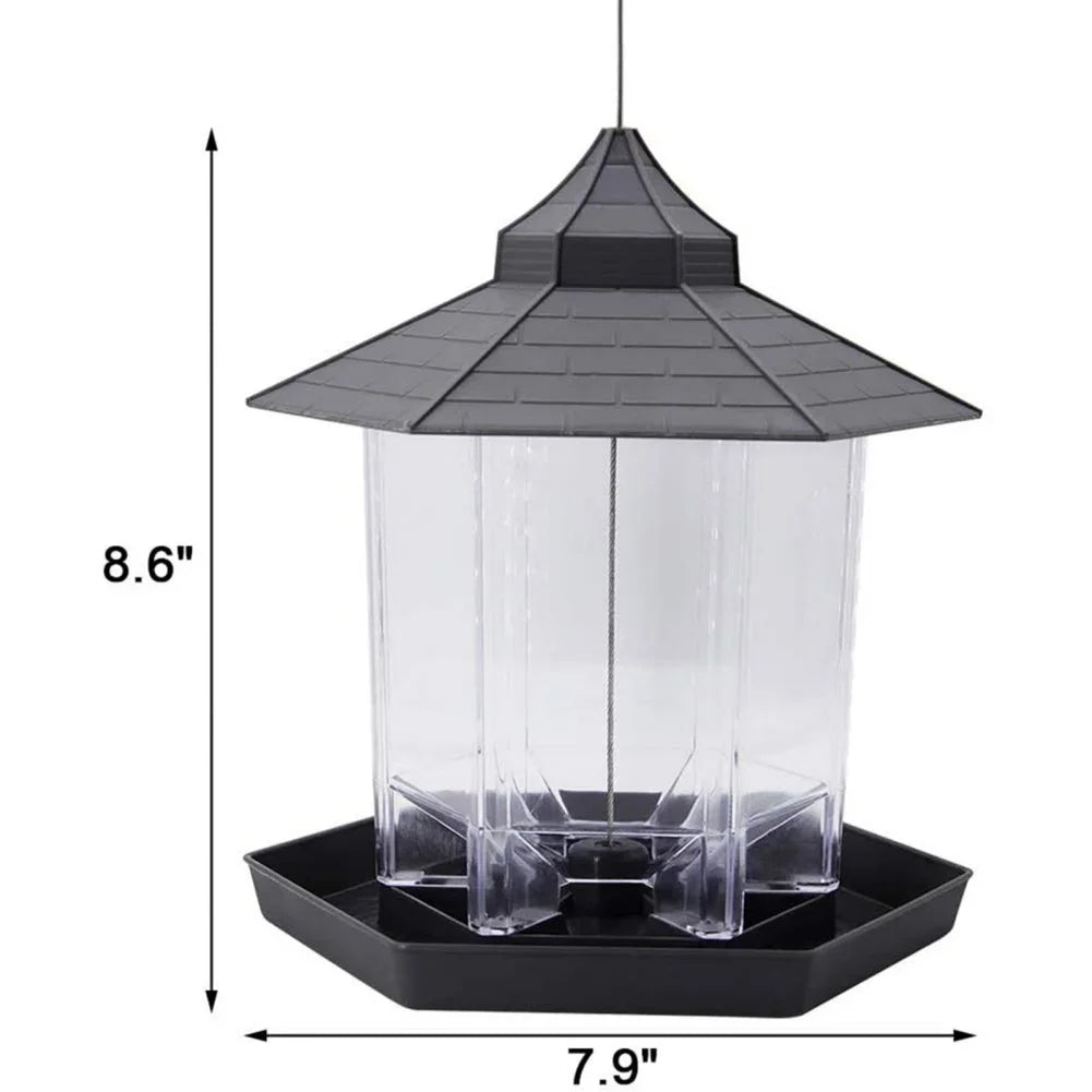 Wild Bird Hangable Feeder Outdoor Container With Rope