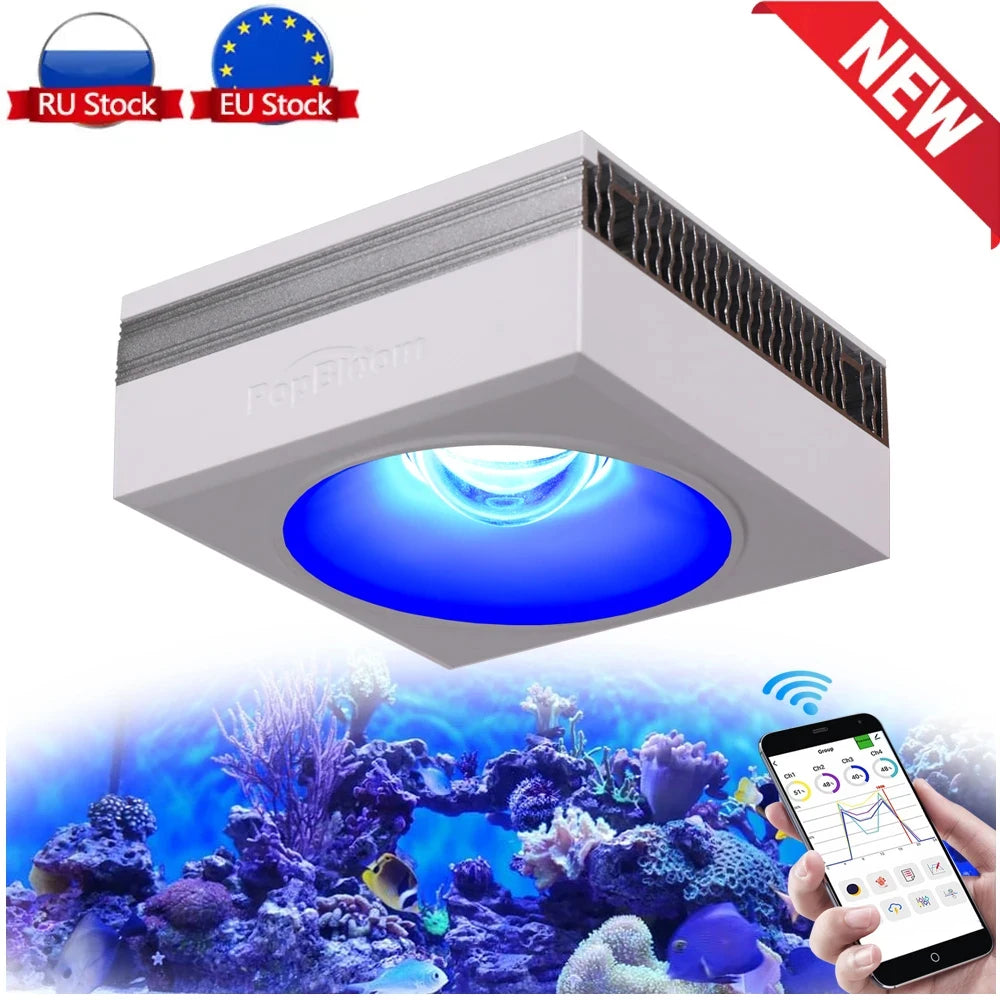 RL90 WiFi Aquarium LED Lighting 100W, Marine Tank.