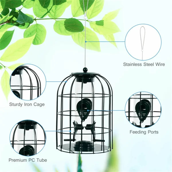 Bird Feeder 7'' x7'' x10'' Small Animals Feeding & Watering