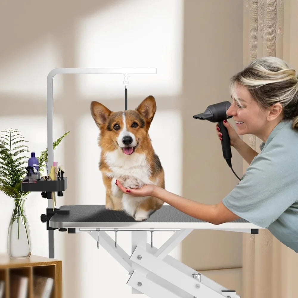 42" Hydraulic Pet Grooming Table w/Anti-Static Table