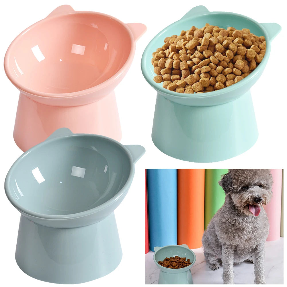 Tilted Cat Food Bowl Elevate Ergonomic Raised
