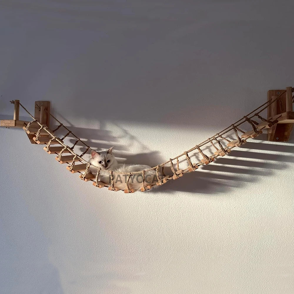 Cat Tree Wall Mounted Climbing Shelves with Ladder.