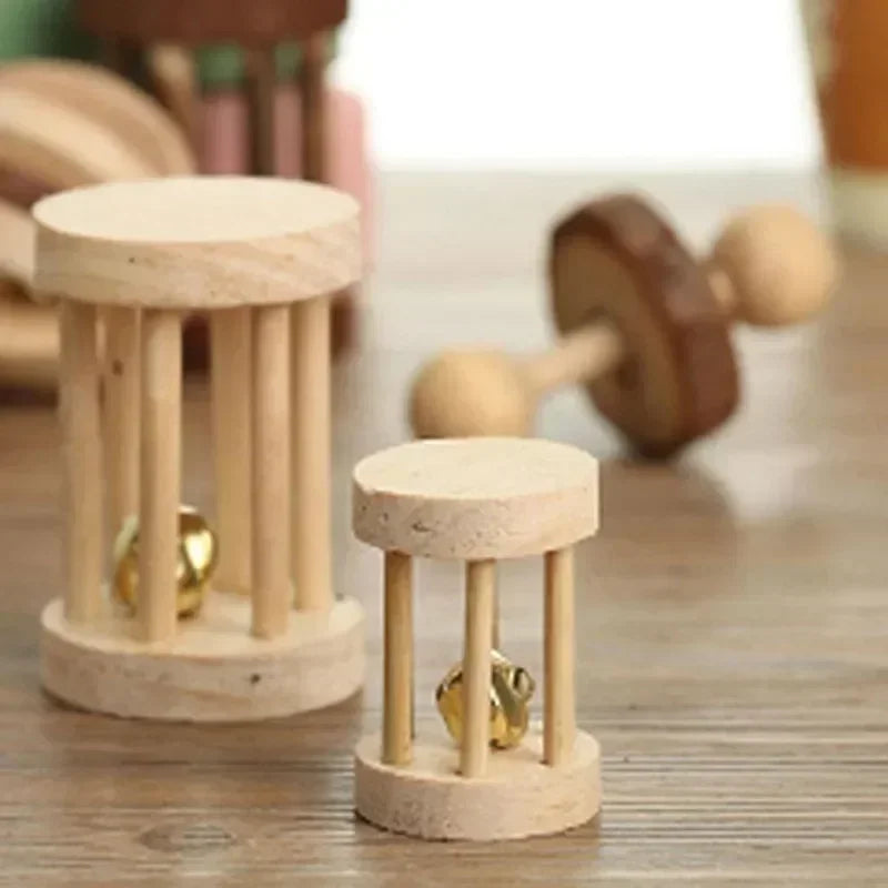 Cute Rabbit Wooden Chew Toys for Guinea Pigs Rat