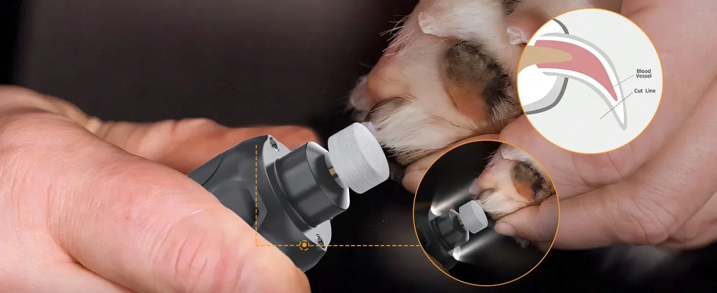 Pet Dog Nail Grinders Quiet 6 Speed