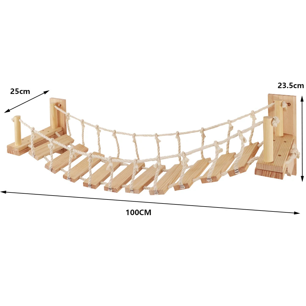 Cat Tree Wall Mounted Climbing Shelves with Ladder.