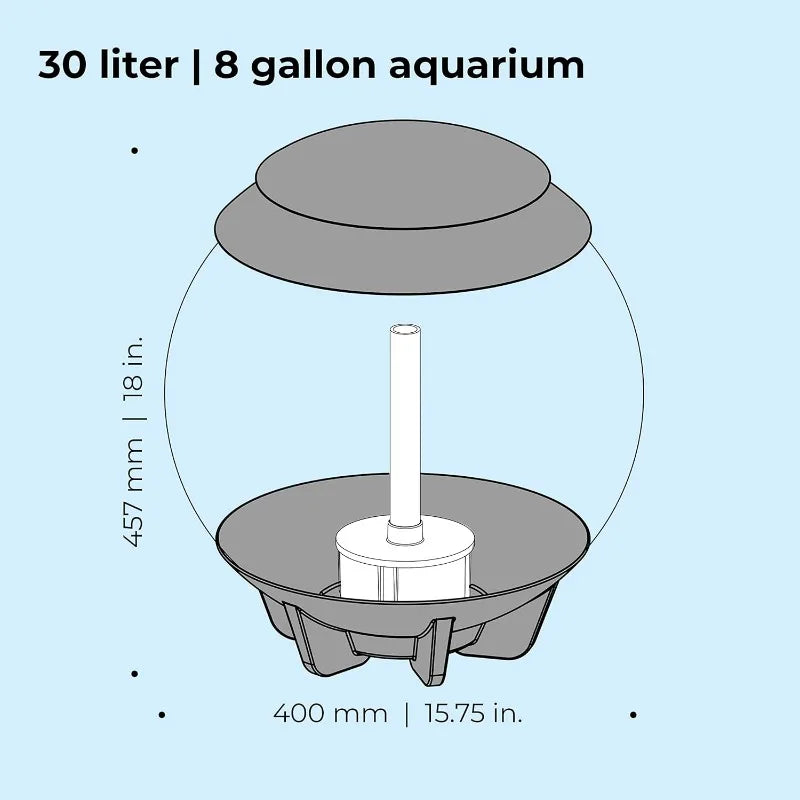 Acrylic 4-Gallon Aquarium with Multi-Color Remote
