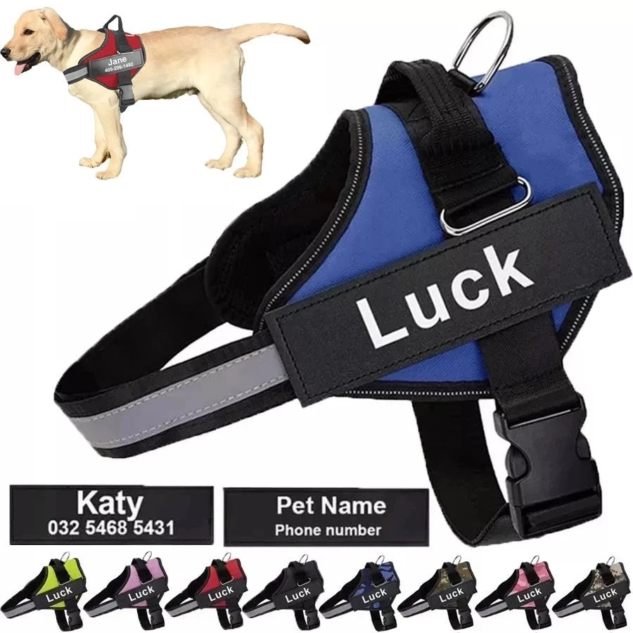 Dog Harness Reflective Vest ID Patch