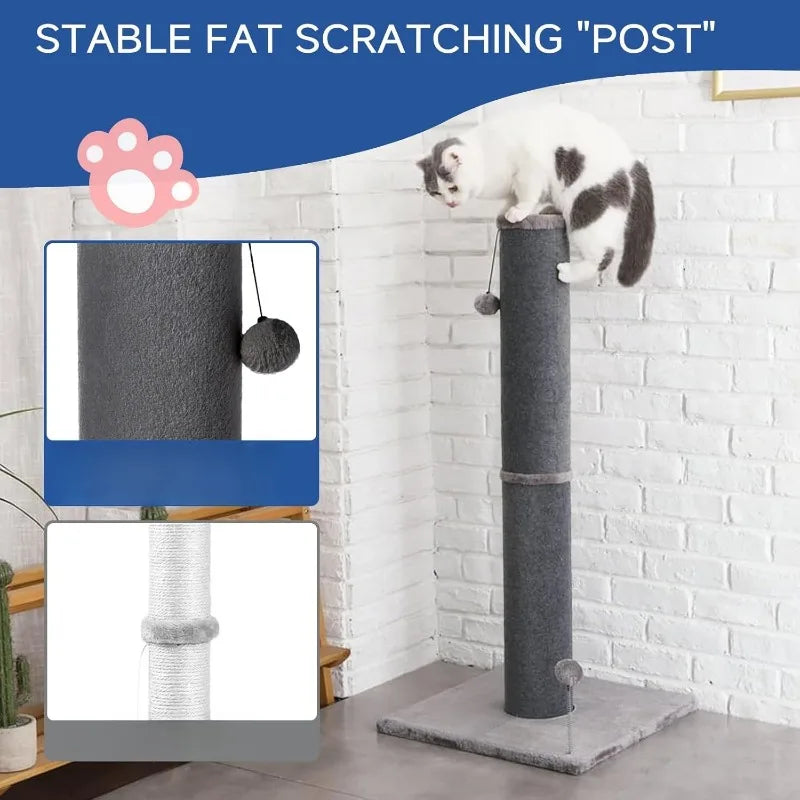 Cat Scratching Post With Replacable Toys and Sturdy Base.