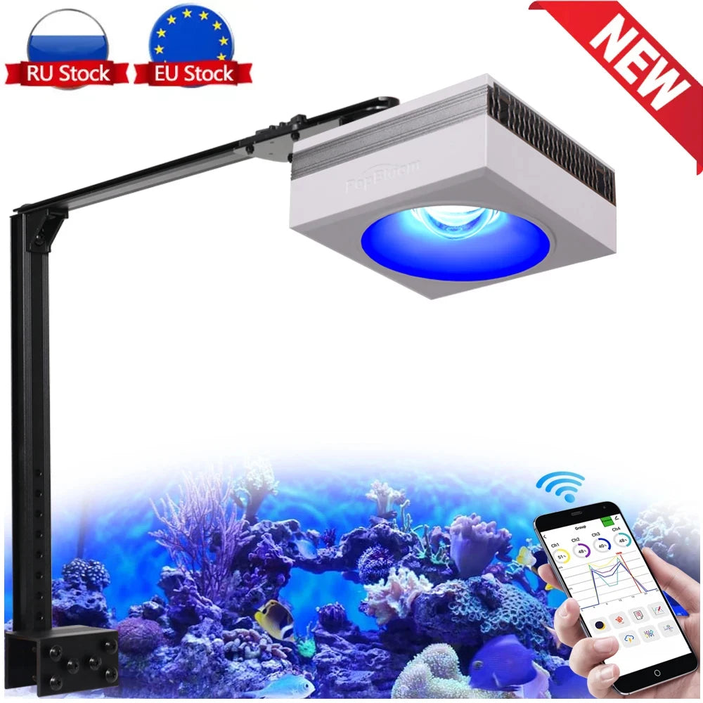 RL90 WiFi Aquarium LED Lighting 100W, Marine Tank.