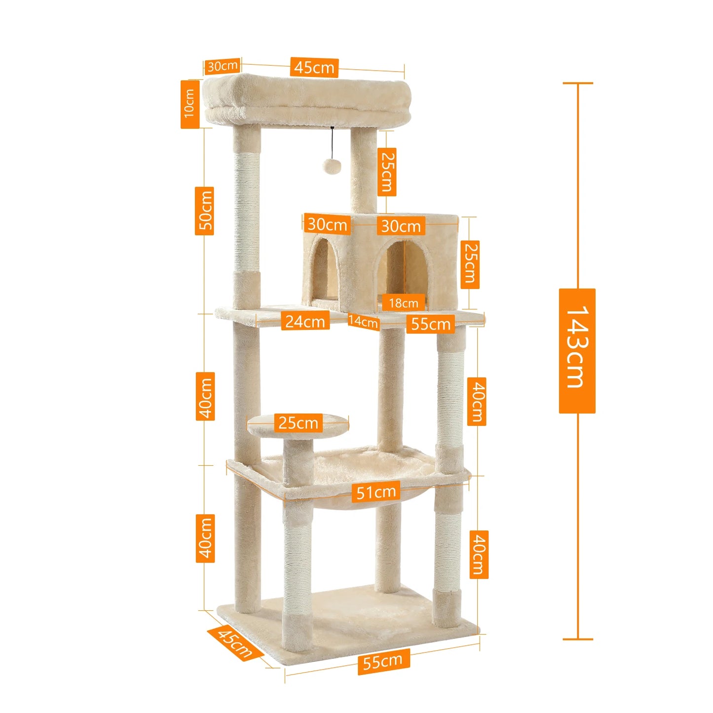 Cat Tree 5-Level Tower.