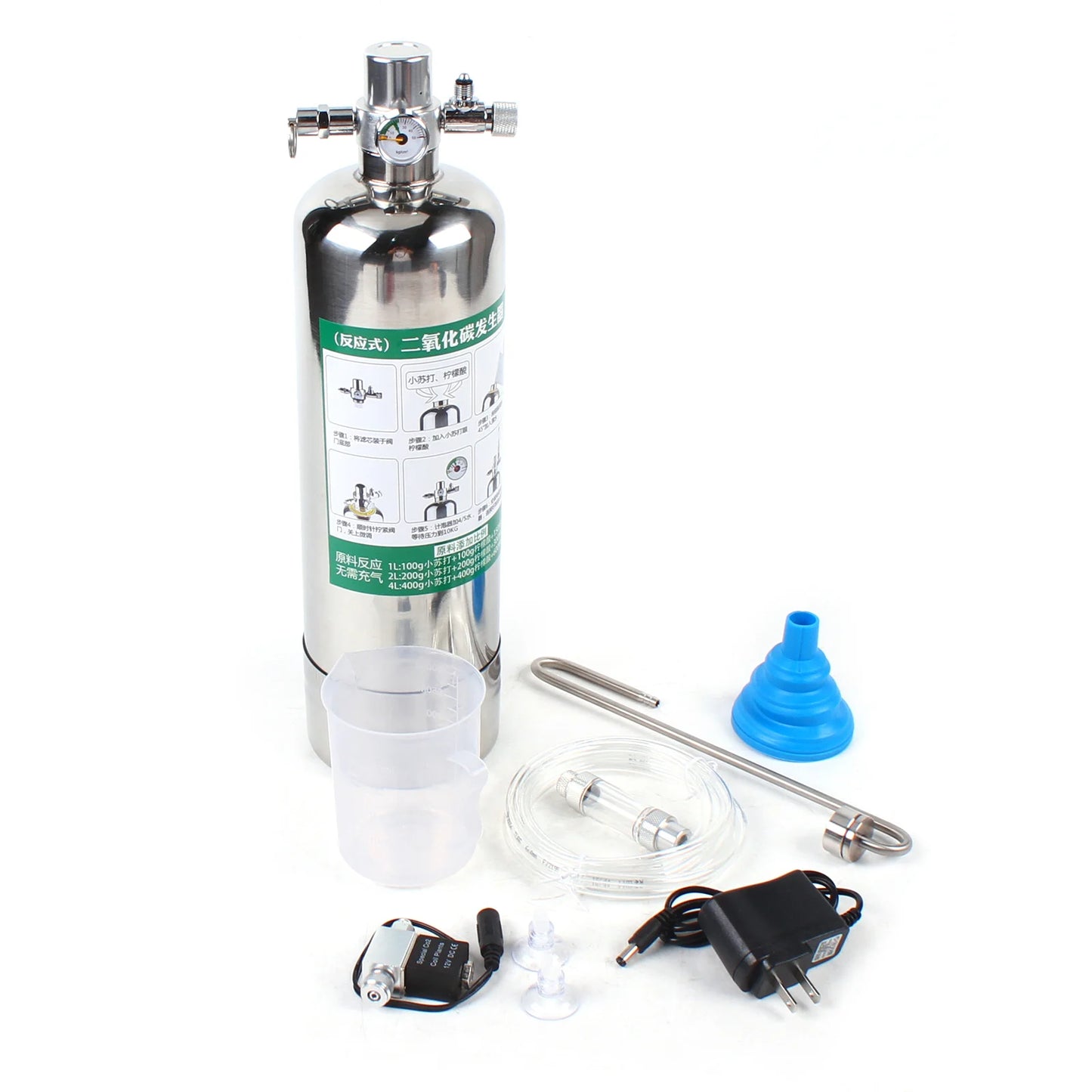 Aquarium CO2 Generator system Kit Stainless Steel