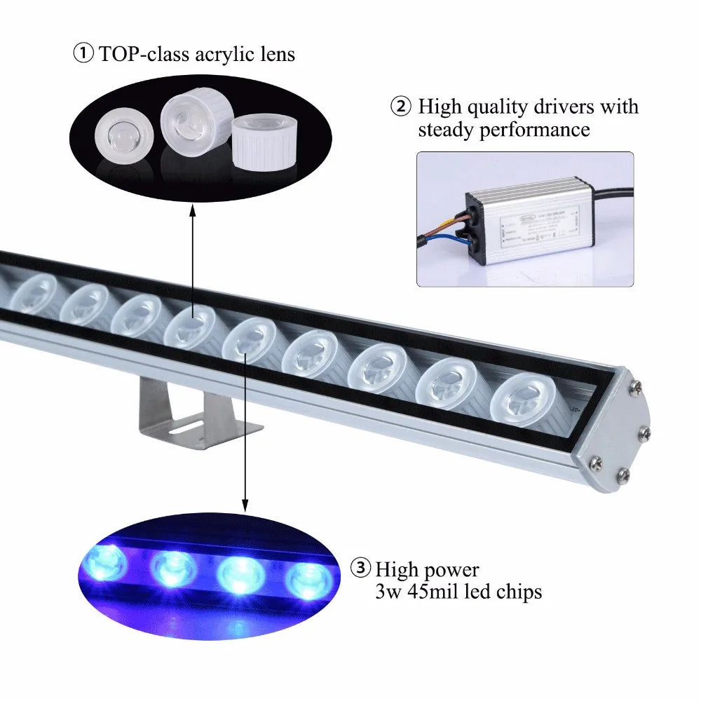 54W/81W/108W Aquarium Light with 470nm Blue Spectrum Leds