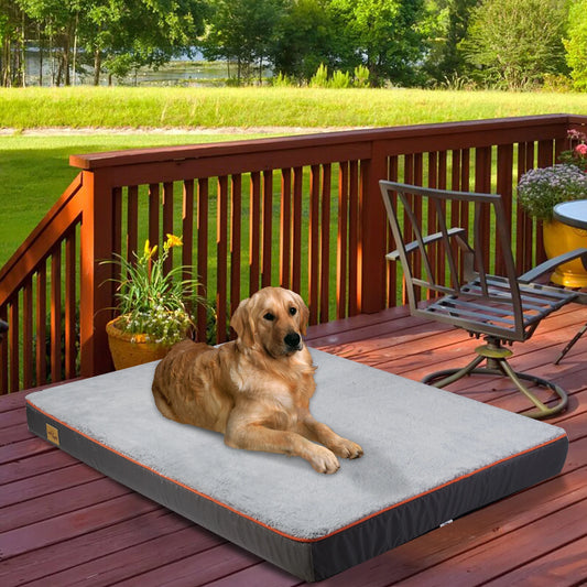 Orthopedic Dog Bed Kennel Memory Foam Waterproof Pet Bed with Removable Washable Cover Nonskid Bottom Joint Relief