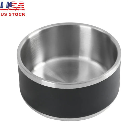 Stainless Steel Double Wall Dog Feeding Bowl