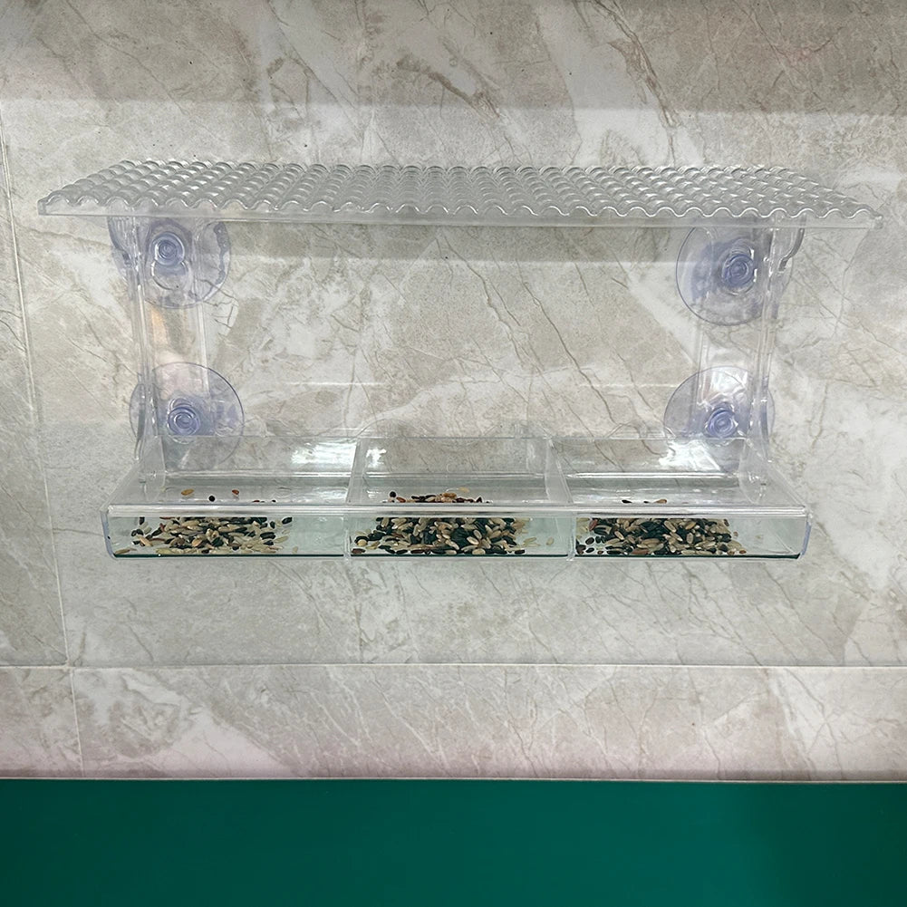 Window Mounted Bird Feeder with Strong Suction Cups
