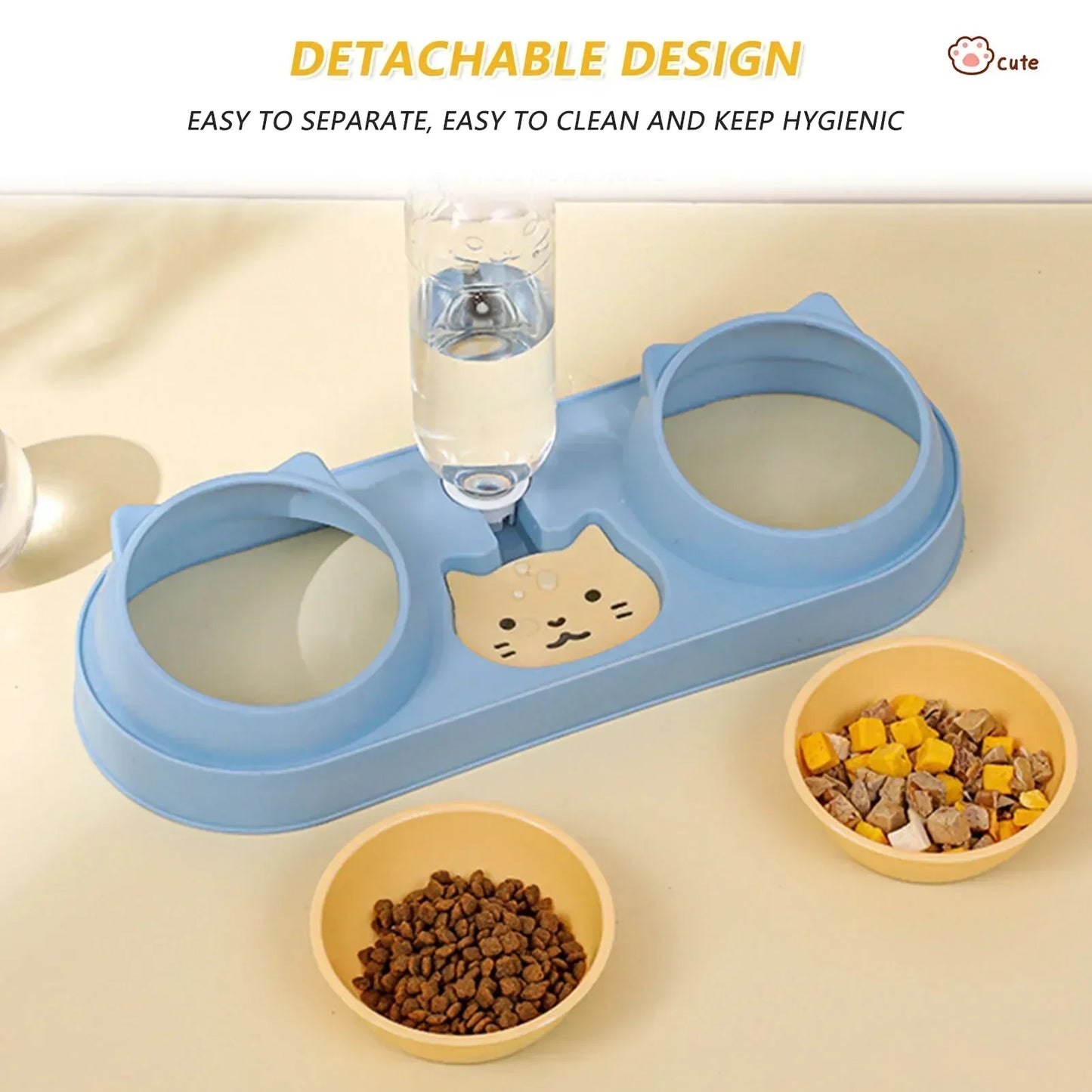 Automatic Cat And Dog Bowl With Water Fountain