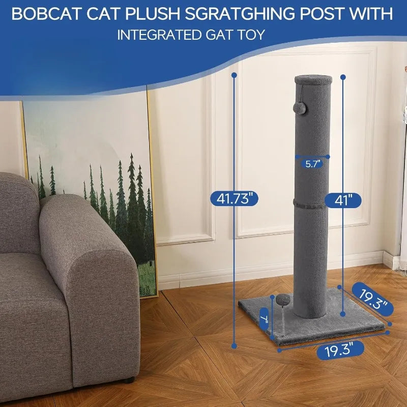 Cat Scratching Post With Replacable Toys and Sturdy Base.