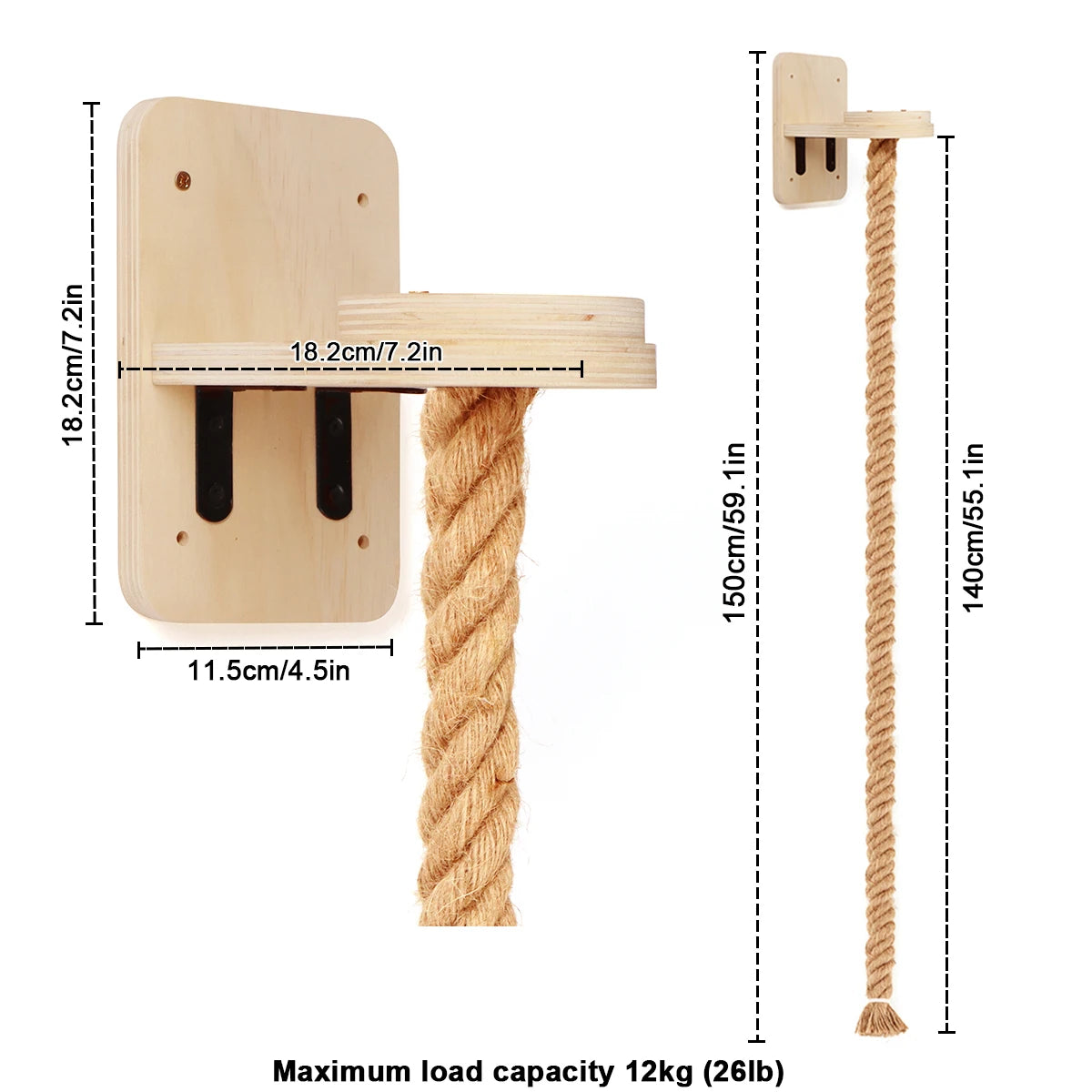Cat Tree Wall Mounted Climbing Shelves with Ladder.