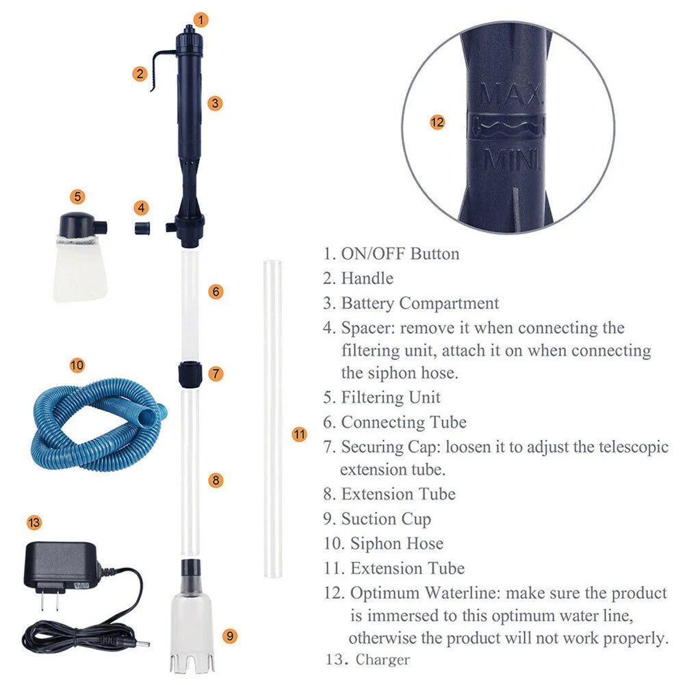 Electric Gravel Cleaner For Fish Tank