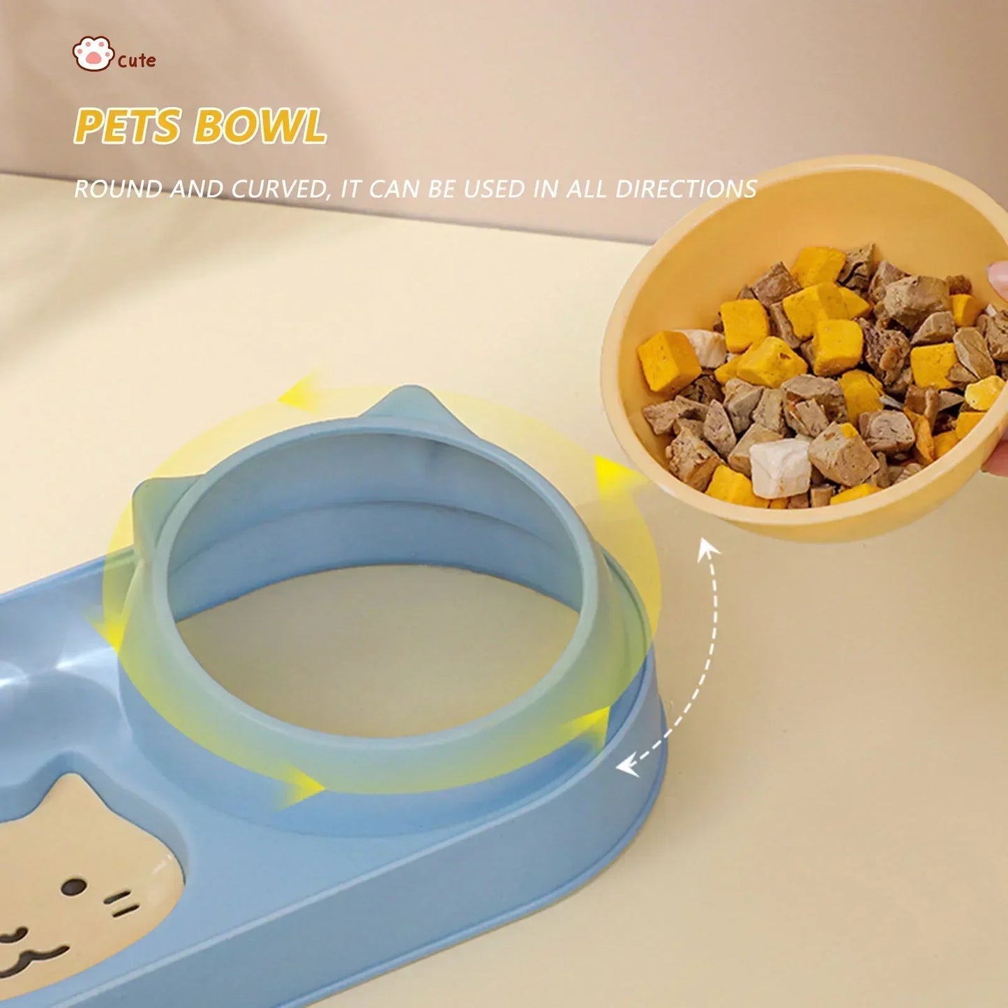 Automatic Cat And Dog Bowl With Water Fountain