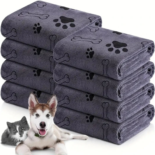 2pcs Soft Microfiber Dog Towels - Quick Dry