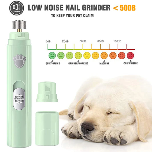 Electric Dog Nail Grinder USB Rechargeable LED